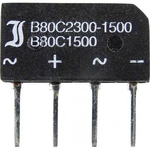 TRU COMPONENTS TC-B80C1500B můstkový usměrňovač SIL-4 160 V 2.3 A jednofázové