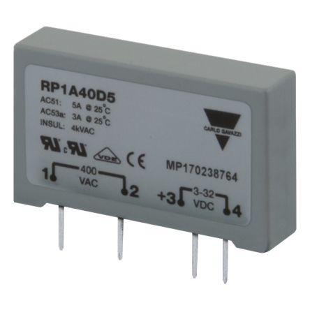 Carlo Gavazzi Polovodičové relé 5.5 A Montáž na plošný spoj 480 V ac RP1 32V dc