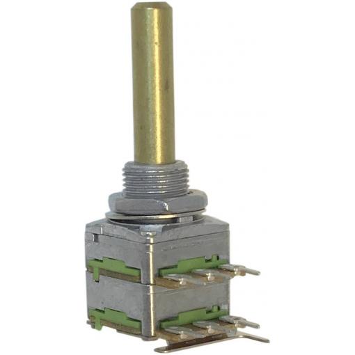 Potentiometer Service 63256-02600-4170/B500K, RD1602F-20F4-30R-B500K-602 otočný potenciometr, 1cestný , Stereo, 0.2 W, 500 kΩ, 1 ks