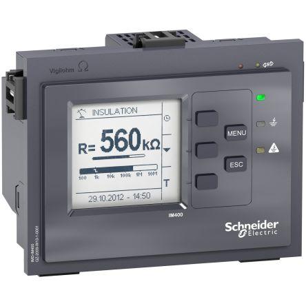 Schneider Electric Monitorovací relé, řada: Vigilohm a DPDT kontakty Zapuštěná montáž, 0mA - 3mA, 24V ac, 48 V dc