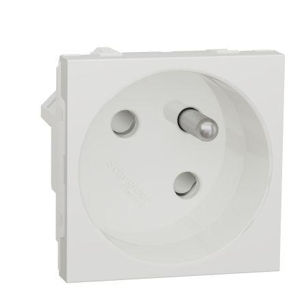 Napájecí zásuvka Bílá 1cestná Polykarbonát 16A Francouzština 2P Vnitřní IEC 60884-1 NF C 61-314 Schneider Electric 250V