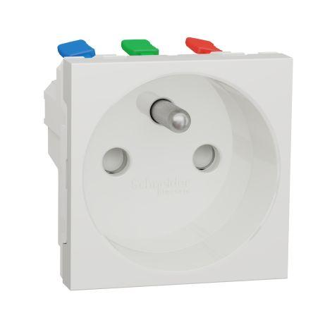 Napájecí zásuvka Bílá 1cestná Polykarbonát 16A Francouzština 2P Vnitřní IEC 60884-1, NF C 61-314 Schneider Electric 250V