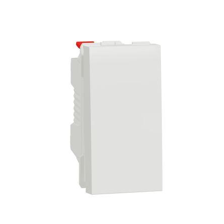 Kolébkový spínač, rozsah: NU3 Tlačítko Bezšroubové 1cestný, 250V barva Bílá Termoplast Schneider Electric, rozsah: Unica