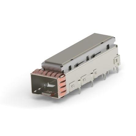 TE Connectivity Zasouvací konektor I/O SFP, Sestava klece Vnější, Pájecí, počet kontaktů: 20, počet portů: 1portový,