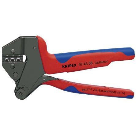 Krimpovací nástroj, řada: Knipex 97 Knipex 4366 5 mm, pro použití s: MC4 Multi-Contact fotovoltaika 2,5 / 4 / 6mm²