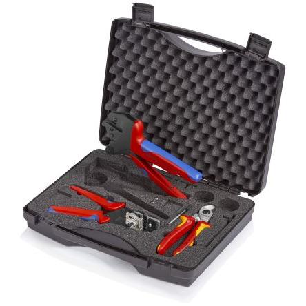 Knipex Sada krimpovacích svorek, obsahuje: Kabelové nůžky, Přesný odizolovací nástroj, Kleště pro krimpovací systémy,