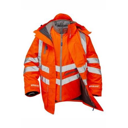 PULSAR PR497 Oranžová Reflexní plášť L