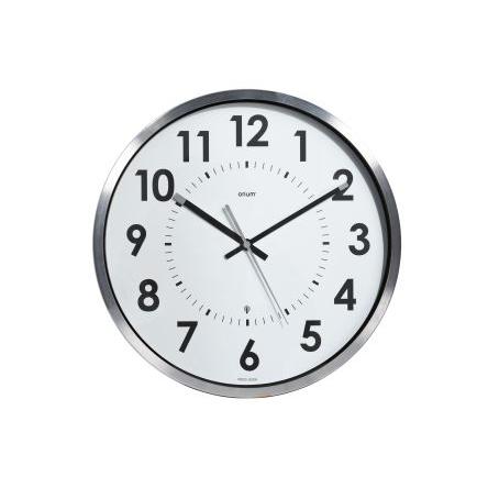 Hodiny barva Stříbrná Rádiové ovládání Analogové Nástěnná, Hliník 40 cm Baterie Orium