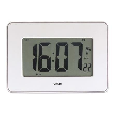 Hodiny barva Bílá Rádiové ovládání Digitální Stolní, Nástěnná, ABS 40 cm Baterie Orium