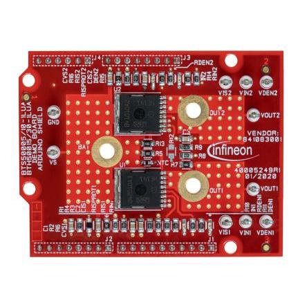 Shield Arduino Napájení stínění Arduino PROFET 12V Vyhodnocovací deska Infineon Power Switch, pro použití s: Rozvodná