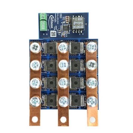Sada pro hodnocení Vyhodnocovací sada obousměrného ochranného spínače Regulátor proudu Infineon MOSFET, pro použití s:
