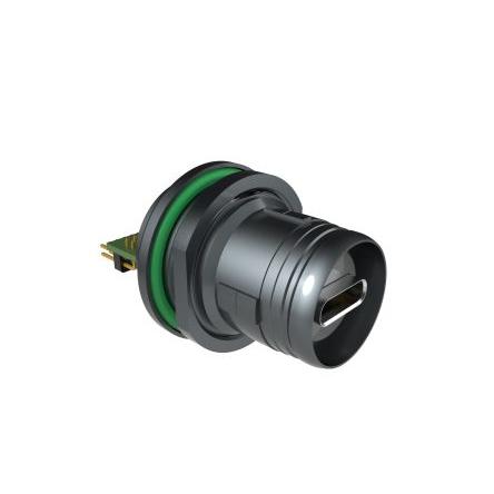 Kulatý konektor, počet kontaktů: 10, Zadní Amphenol Limited, pohlaví kontaktu: Vnější Zástrčka, řada: SCE2USB3, IP68