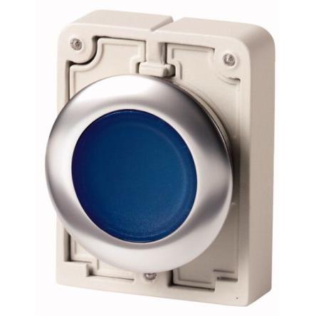 Eaton Ovladač tlačítka, řada: RMQ-Titan Modrá Momentální návrat pružiny, průměr výřezu: 30.5 mm IP66, IP67, IP69