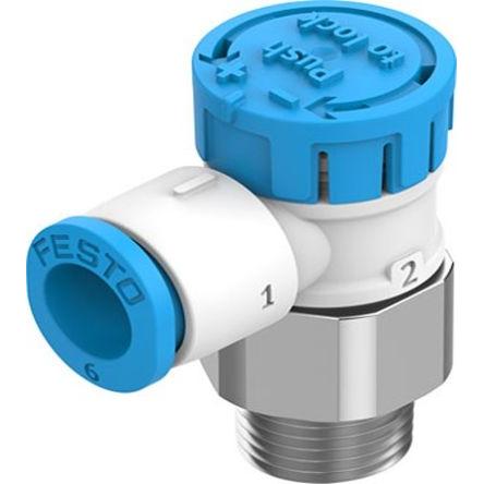 Pneumatický ventil s ručním ovládáním, řada: VFOE Otočný knoflík R 1/8 R, materiál tělesa: Polybutylentereftalát