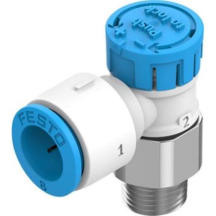Pneumatický ventil s ručním ovládáním, řada: VFOE Otočný knoflík R 1/8 R, materiál tělesa: Polybutylentereftalát