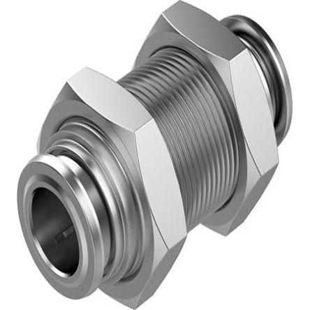 Festo Armatura zátky, řada: NPQR, 8085732, Vysoce legovaná nerezová ocel, 10 mm Zásuvný, 10 mm Zásuvný Potravinářský