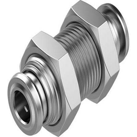 Festo Armatura zátky, řada: NPQR Vysoce legovaná nerezová ocel, 8085730, 6 mm, 6 mm Trubka Potravinářský stupeň