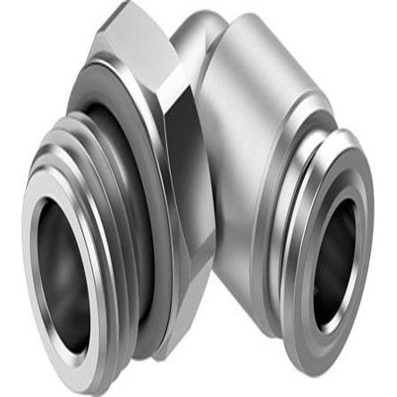 Festo Nasunovací armatura, řada: NPQR, 8085683, Vysoce legovaná nerezová ocel, Zásuvný 6mm, Vnější G 1/4 G Potravinářský