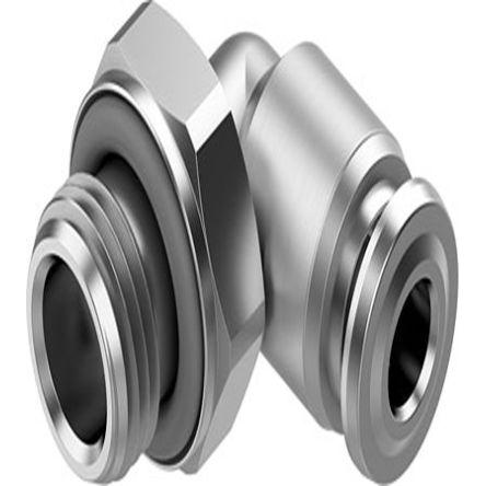 Festo Nasunovací armatura, řada: NPQR, 8085680, Vysoce legovaná nerezová ocel, Zásuvný 4mm, Vnější G 1/8 G Potravinářský