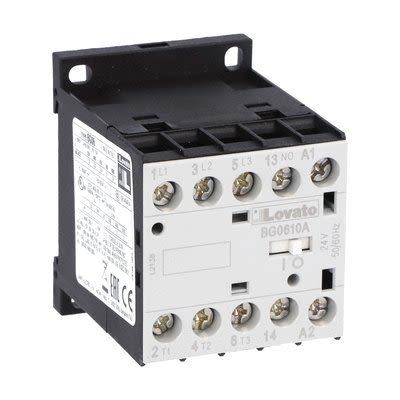 Lovato 1 NO Stykač napětí ve vinutí 48V ac 3pólový 16 A 690V 18 kW s 1 NO kontakty, rozsah: BG06