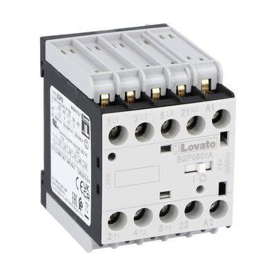 Lovato 1 NC Stykač napětí ve vinutí 24V ac 3pólový 9 A 690V 22 kW s 1 NC kontakty, rozsah: BGP09
