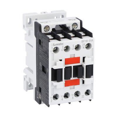 Lovato 1 NC Stykač napětí ve vinutí 24V 3pólový 18 A 690V 10 kW s 1 NC kontakty, rozsah: BF18 3P