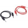 RS PRO Zkušební vodič, Černá, Červená 4A, délka kabelů: 1 m, 15V, Polyvinylchlorid