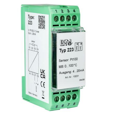 LKMelectronic Teplotní čidlo, řada: LKM, typ vstupní: PT100 85 °C -25 °C 0 °C 100 °C