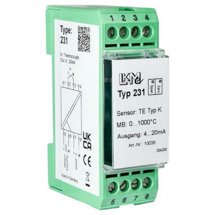LKMelectronic Teplotní čidlo, řada: LKM, typ vstupní: Termočlánek typu K 85 °C -25 °C 0 °C 1000 °C