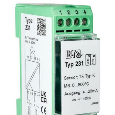 LKMelectronic Teplotní čidlo, řada: LKM, typ vstupní: Termočlánek typu K 85 °C 35V dc -25 °C 0 °C 800 °C