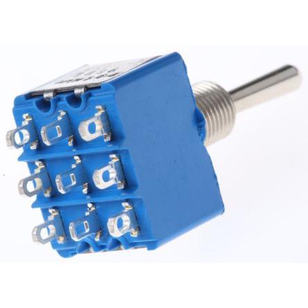 APEM Přepínač Panel 3PDT zap-zap ovládání 4A Pájecí 30 V dc