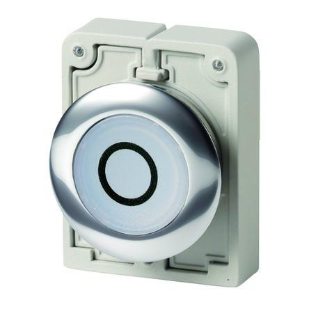 Eaton Ovladač tlačítka, řada: M30C-FDRL-W-X0 Bílá Udržované, průměr výřezu: 30.5 mm IP66, IP67, IP69K