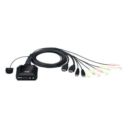 Přepínač KVM, 3,5mm Audio Jack Female 13portový USB, počet zobrazení: 1 1 Aten, video připojení: HDMI 4096 x 2160 pixel