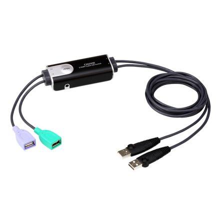 Přepínač KVM, 3,5mm Audio Jack Female 5portový USB, počet zobrazení: 2 2 Aten, video připojení: USB