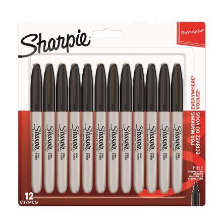 Permanentní značkovač barva inkoustu Černá Hrot kulky Fine Značkovač Sharpie