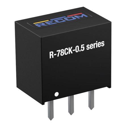 Recom Měnič DC/DC 1kanálový Proud/napětí 500 mA 5V dc, počet kolíků: 3 kolíkový, SIP-3
