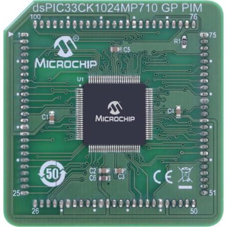 Microchip Zásuvný modul, dsPIC33CK1024MP710, PIC, Univerzální zásuvný modul EV74M01A, PIC, Univerzální zásuvný modul