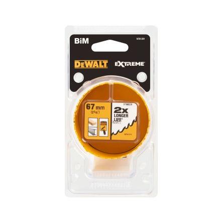 Děrovka, Bimetalový, Polyvinylchlorid, Kov 67 mm Bimetal hloubka řezu 44 mm DeWALT