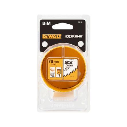Děrovka, Bimetalový, Polyvinylchlorid, Kov 70 mm Bimetal hloubka řezu 44 mm DeWALT