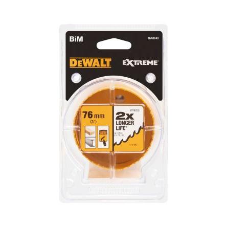 Děrovka, Bimetalový, Polyvinylchlorid, Kov 76 mm Bimetal hloubka řezu 44 mm DeWALT
