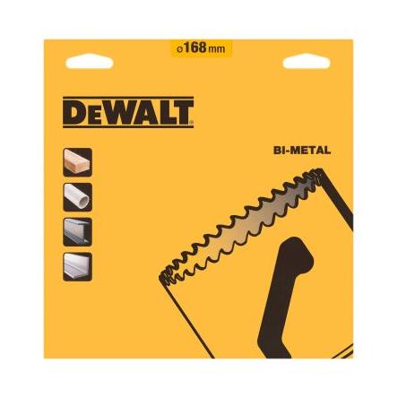 Děrovka, Bimetalový, Plastové, Kov, Dřevo 168 mm Bimetal hloubka řezu 44 mm DeWALT
