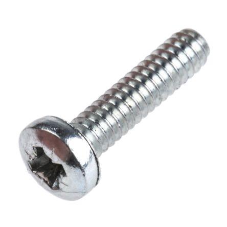 RS PRO Šroub s nízkou půlkulovou hlavou Pozidriv, Pasivovaný pozinkovaný, Ocel hlavice Kónická 12.7 mm
