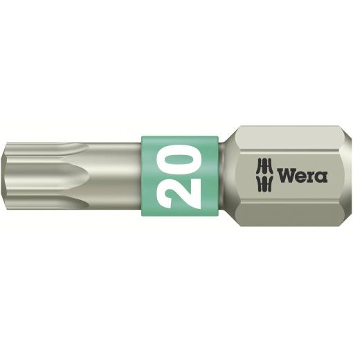 Wera 3867/1 TS TX 20 X 25 MM 05071034001 bit Torx T 20 nerezová ocel D 6.3 1 ks