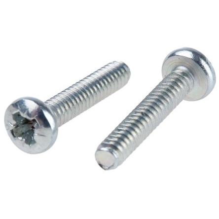 RS PRO Šroub s nízkou půlkulovou hlavou Pozidriv, Pasivovaný pozinkovaný, Ocel hlavice Kónická 19.05 mm
