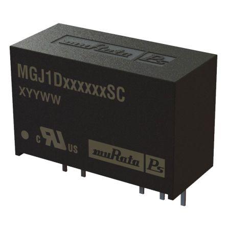 Murata Power Solutions Měnič DC/DC MGJ1, výstup: 20V dc, Vin 12V dc 40 mA, Vin 12V dc 1 W -40 °C 105 °C Průchozí otvor