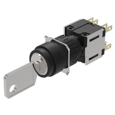 EAO Spínač s klíčem IP65 2 NO/2 NC 5A 3 pozic 55 °C -25 °C
