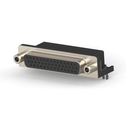 TE Connectivity Konektor PCB D-Sub, řada: 2311770, počet kontaktů: 44, orientace těla: Pravý úhel 2.29 mm, Montáž na