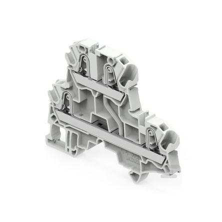 Entrelec Svorkovnice, řada: 1SNK, 300V ac Šedá 4mm² 2 Zásuvný