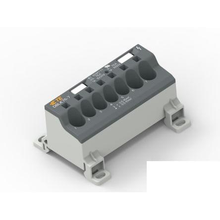 Entrelec Distribuční blok, počet cest: 7, 1kV 85A Černá, Šedá