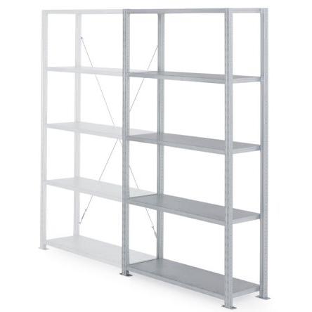 Skladovací regály, Ocel barva Šedá 2000 mm x 1000mm x 500 mm Manorga